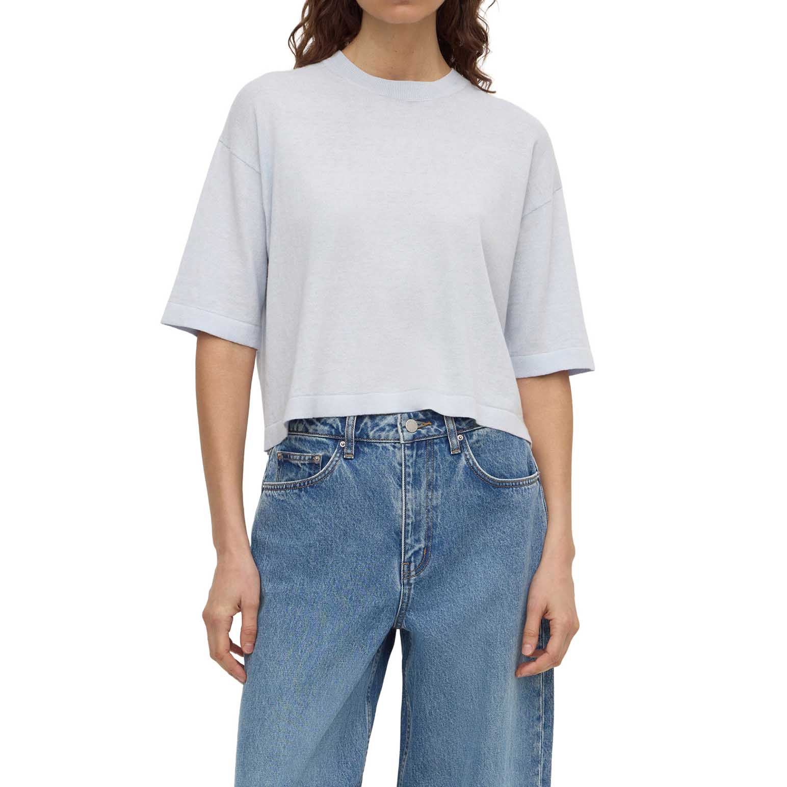 Assembly Label Kensy Cotton Cashmere Tee Powder Blue